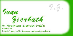 ivan zierhuth business card